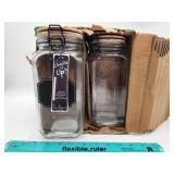 NEW Lot of 4 Chalk Board Canisters
