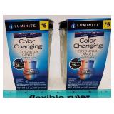 NEW Lot of 2 Luminite Color Changing Citronella