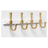NEW Pair 18" FlaredJHook Rail Brass/White