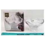 NEW Celebrations By Mikasa Glass Bowl Christmas