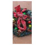 Pre Lit Outlet Christmas Wreath