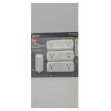 3 Pack Of 2 Outlet Wall Adapters With Remote
