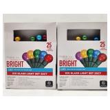 NEW Lot of 2 G15 Glass Light Sets