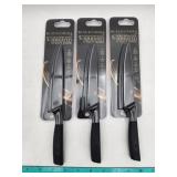 NEW Lot of 3 Black Aura 5" Gold Non-Stick