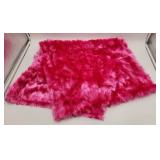 NEW pink faux fur throw blanket