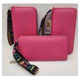 NEW Lot of 3 Pink Wallets
