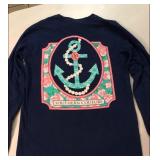 NEW Southern Couture Navy With Anchor And Pearls