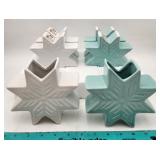 NEW Lot of 6 Snowflake Vases