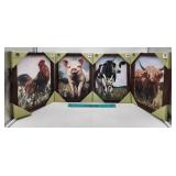 NEW Lot of 4 Spray Printed Canvas Wall Hangings