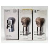 NEW Lot of 3 Shave Brushes