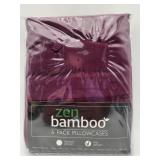 NEW Zen Bamboo 4pk Pillowcases King Purple