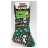 NEW Peanuts Snoopy Crew Socks Green- Men