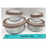 Anchor Glass Container Set w/ Lids