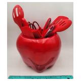 Kitchen Utensils & Apple Container
