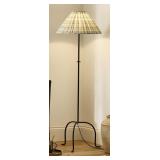 NEW MetalFloor Lamp with Green Pleated Plaid