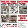 Coins, knives,  jewelry,  silver and gold 