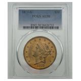 1872-S $20 Gold Liberty PCGS AU58