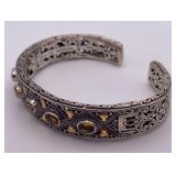 Stunning 18K and Sterling Citrine Bracelet by Robert Manse - RARE