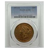 1871-S $20 Gold Liberty PCGS AU55