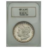 1881-S Morgan Silver Dollar NGC MS64PL - BEAUTIFUL PROOF LIKE & TONED!