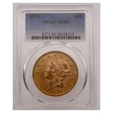 1875 $20 Gold Liberty PCGS MS60