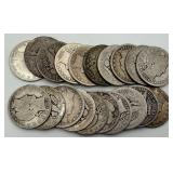 Full Tube of 20 Barber Half Dollars - Various Dates