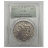 1887 Morgan Silver Dollar PCGS MS63