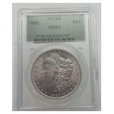 1890 Morgan Silver Dollar PCGS MS62