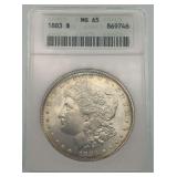1883 Morgan Silver Dollar MS65