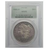 1880 Morgan Silver Dollar PCGS MS65