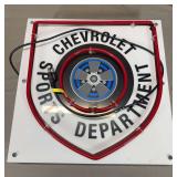 Chevrolet Sports Department Neon Sign, Reproduction