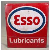 Original Esso Lubricants Single-Sided Enameled Metal Sign