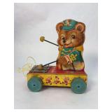 Fisher-Price 'Tiny Teddy' #635 Wooden Xylophone Pull Toy — 1962–1966, East Aurora, NY
