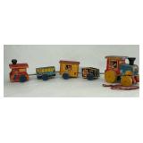 Fisher-Price #215 'Choo Choo' 5-Piece Wooden Pull Train — Complete Set, 1955–1958, East Aurora, NY