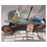 1965 Mattel V-RROOM! X-15 Pedal Vehicle with Batman Decal Sheet and Manual