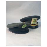 Pair of Cities Service Uniform Caps, Kingform Cap Deluxe