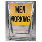 Bell System Men Working Folding Metal Sign