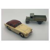 Dinky Toys No. 167 A.C. Aceca Coupe & Matchbox Models of Yesteryear No. Y-6 AEC 'Osram Lamps' Lorry — Made in England, Two-Piece Vintage Diecast Lot, No Original Boxes