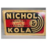 Nichol Kola Embossed Metal Advertising Sign