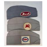 Set of Three Reproduction Garrison-Style Service Station Caps