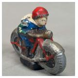 Cast Iron Motorcycle Racer Figurine, 4.5 Inches