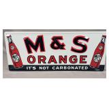 M&S Orange Soda Reproduction Embossed Metal Sign