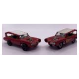 Husky Models & Corgi Juniors 'Monkeemobile' Diecast Pair — Two Cars, Made in Great Britain, 1968–1972, No Original Boxes