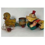 Fisher-Price Buddy Bullfrog and No. 6 Duck Pull Toy Set