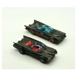 Two Batmobiles — Vintage Corgi Juniors (1974–1976) & Modern Hot Wheels 1966 TV Series Batmobile, Two-Car Lot