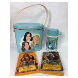 Charlie's Angels Collectibles Lot — 1977 Aladdin Lunch Box & Thermos with Two Ballantine Paperback Novels, © Spelling-Goldberg Productions