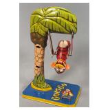 Unique Art Mfg. Co. Bombo Tin Lithograph Monkey Toy