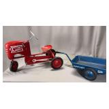 BMC Heavy Duty Tractor Senior Pedal Tractor with Matching Dump Cart