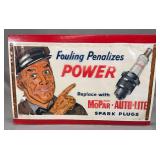 Mopar Auto-Lite Spark Plug Advertising Sign