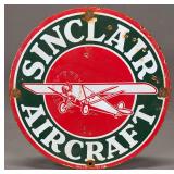 Sinclair Aircraft Porcelain Enamel Sign